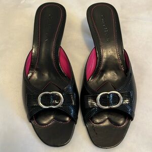 Cole Haan Caralyn Slide black leather sandals Size 7